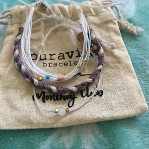 Purple, white and beige Pura Vida Bracelet Bundle